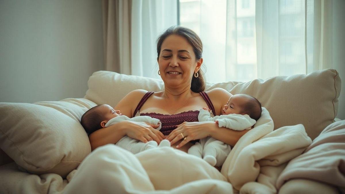 Técnicas de amamentação para gêmeos mamães