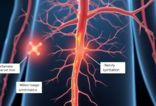 Ilustração do sistema nervoso afetado pela síndrome de Guillain-Barré leve